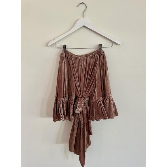 C/MEO Collective Off-Shoulder Velvet Playsuit – Size XS - Picture 3 of 6